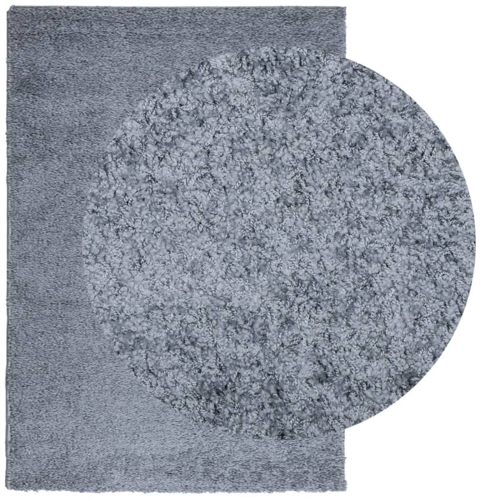 vidaXL Covor pufos "PAMPLONA" fire înalte, albastru modern 140x200 cm