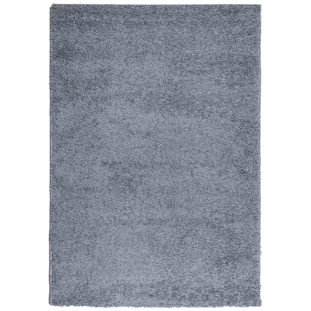 vidaXL Covor pufos "PAMPLONA" fire înalte, albastru modern 160x230 cm