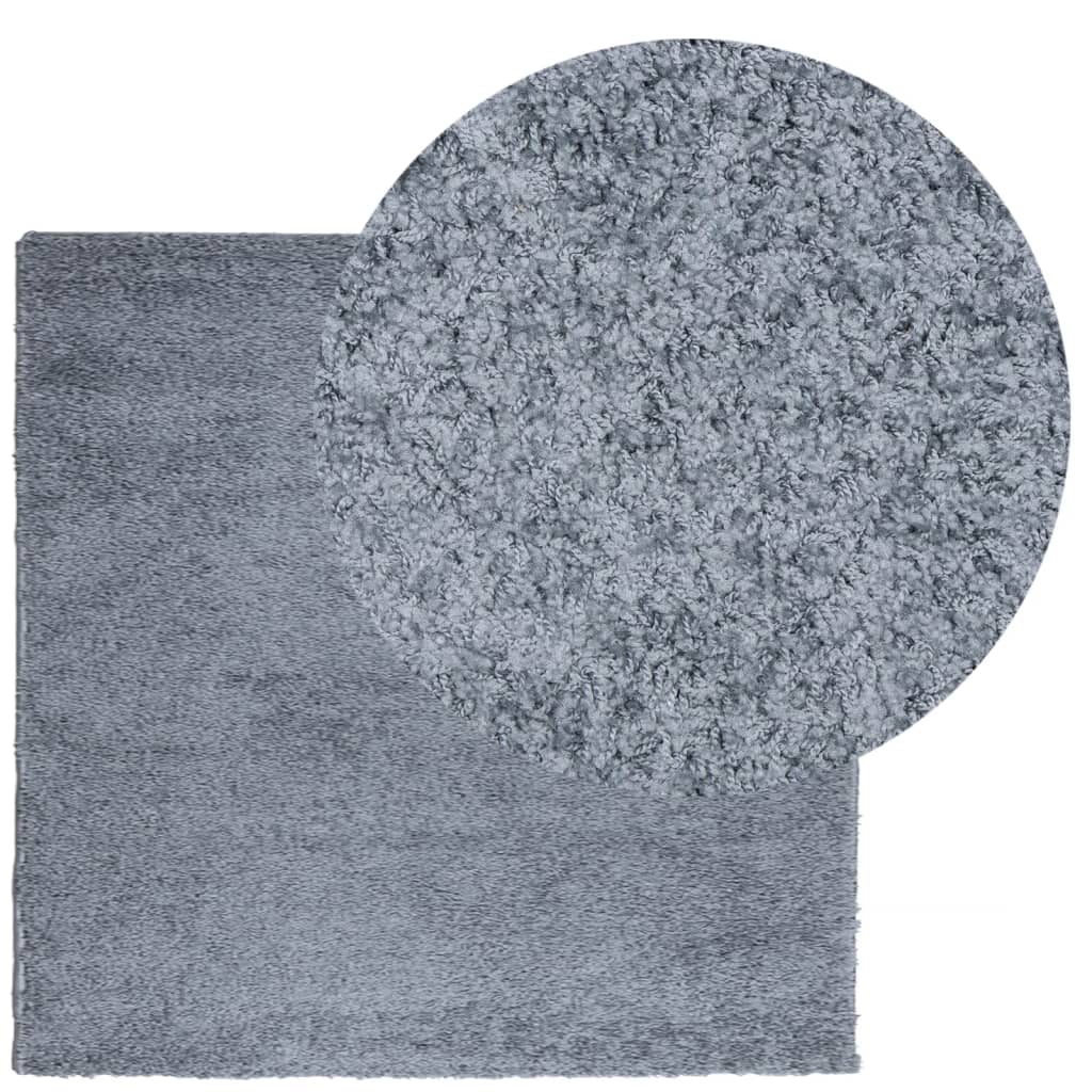 vidaXL Covor pufos "PAMPLONA" fire înalte, albastru modern 240x240 cm