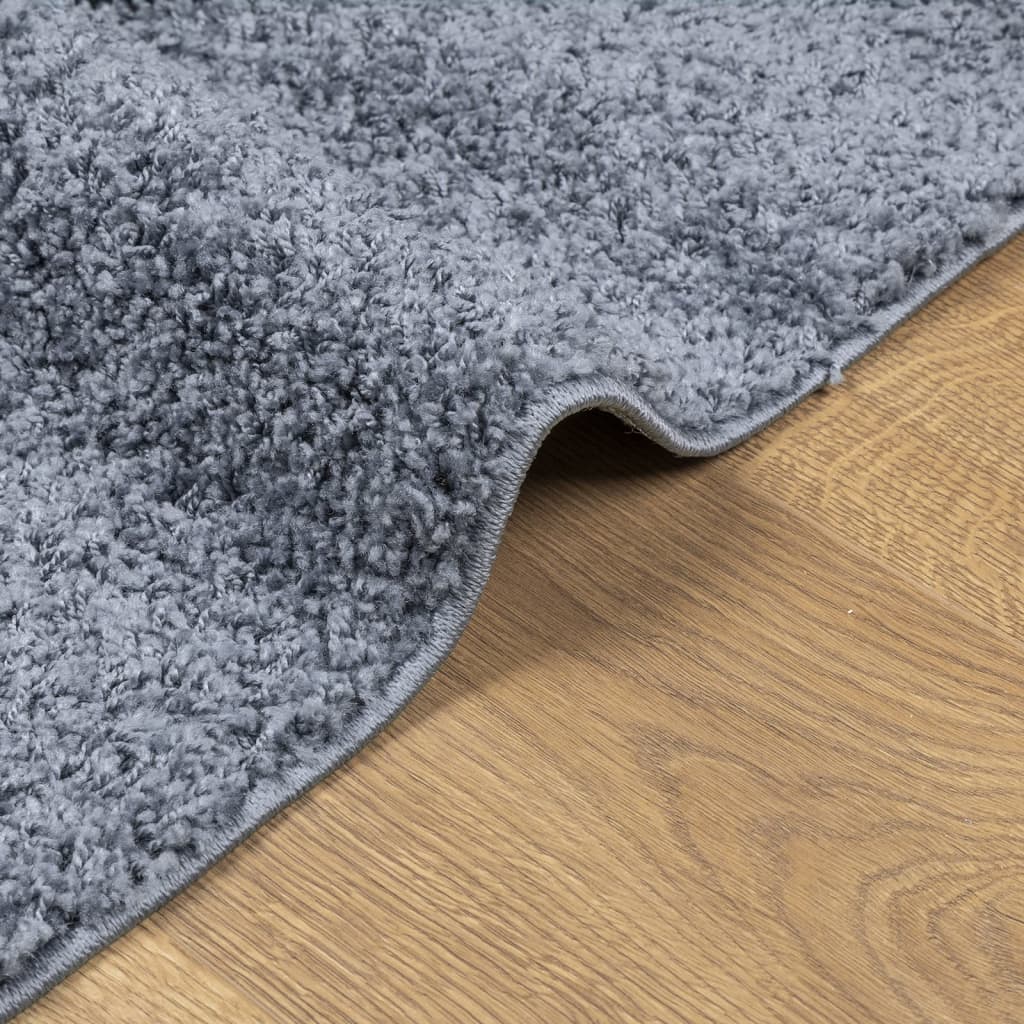 vidaXL Covor pufos "PAMPLONA" fire înalte, albastru modern 240x240 cm