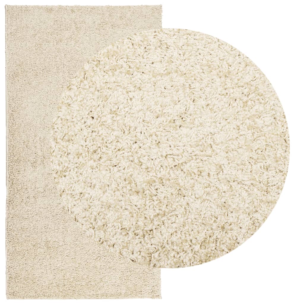 vidaXL Covor pufos "PAMPLONA" cu fire înalte, auriu modern, 80x150 cm