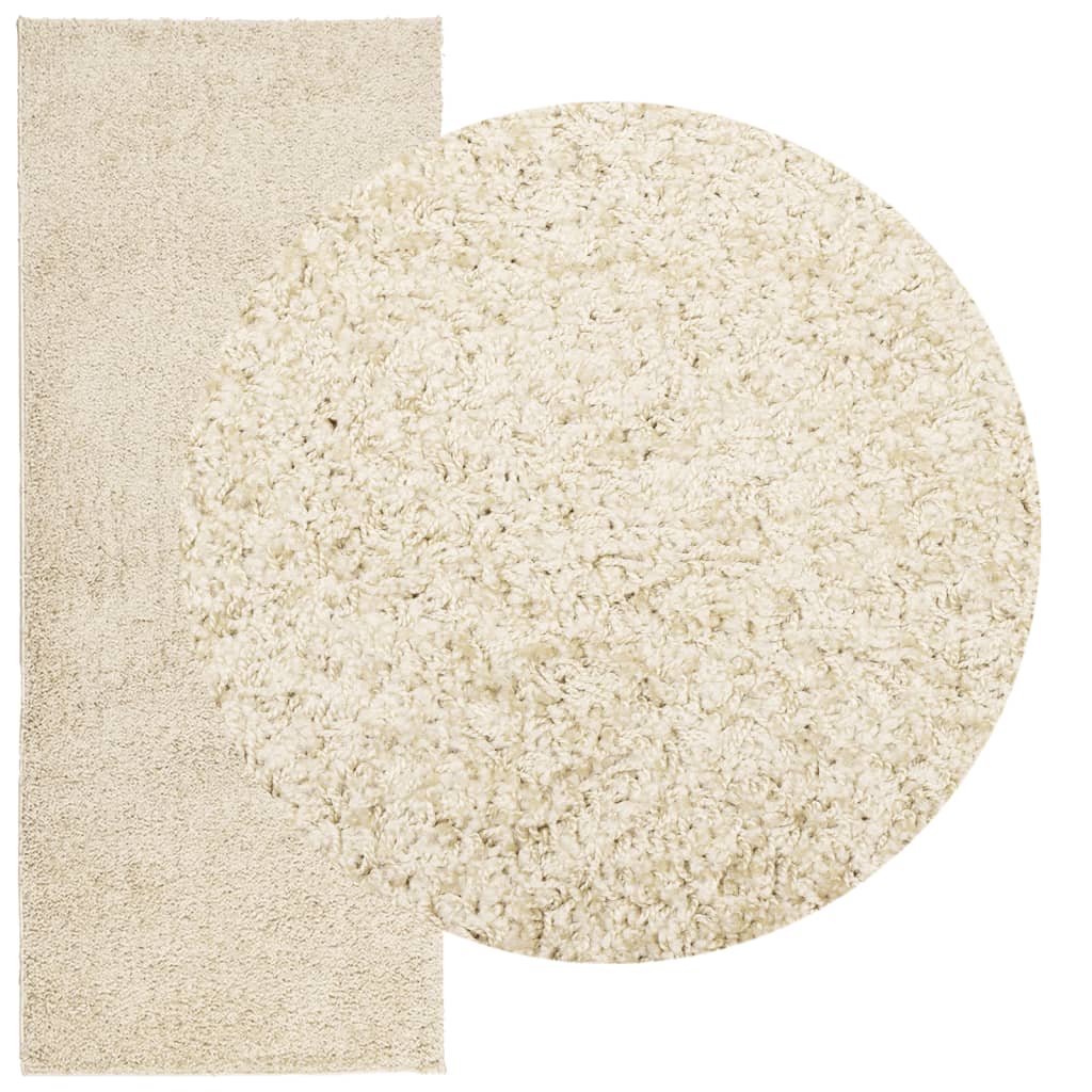 vidaXL Covor pufos "PAMPLONA" cu fire înalte, auriu modern, 80x200 cm
