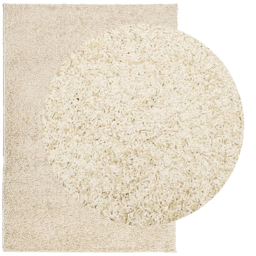 vidaXL Covor pufos "PAMPLONA" cu fire înalte, auriu modern, 140x200 cm