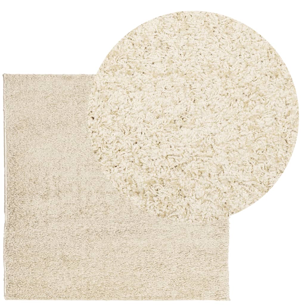 vidaXL Covor pufos "PAMPLONA" cu fire înalte, auriu modern, 160x160 cm
