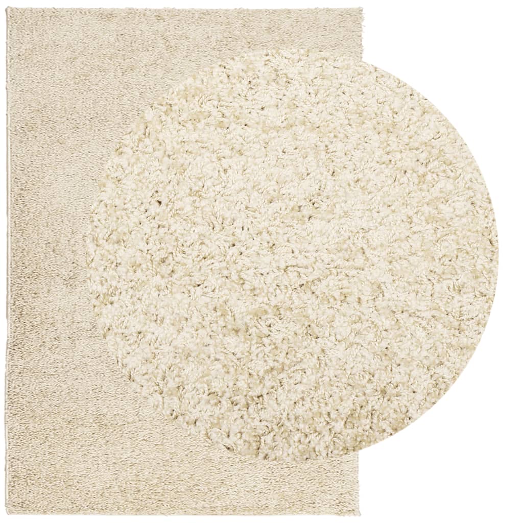 vidaXL Covor pufos "PAMPLONA" cu fire înalte, auriu modern, 160x230 cm vidaXL Covor pufos "PAMPLONA" cu fire înalte, auriu modern, 160x230 cm