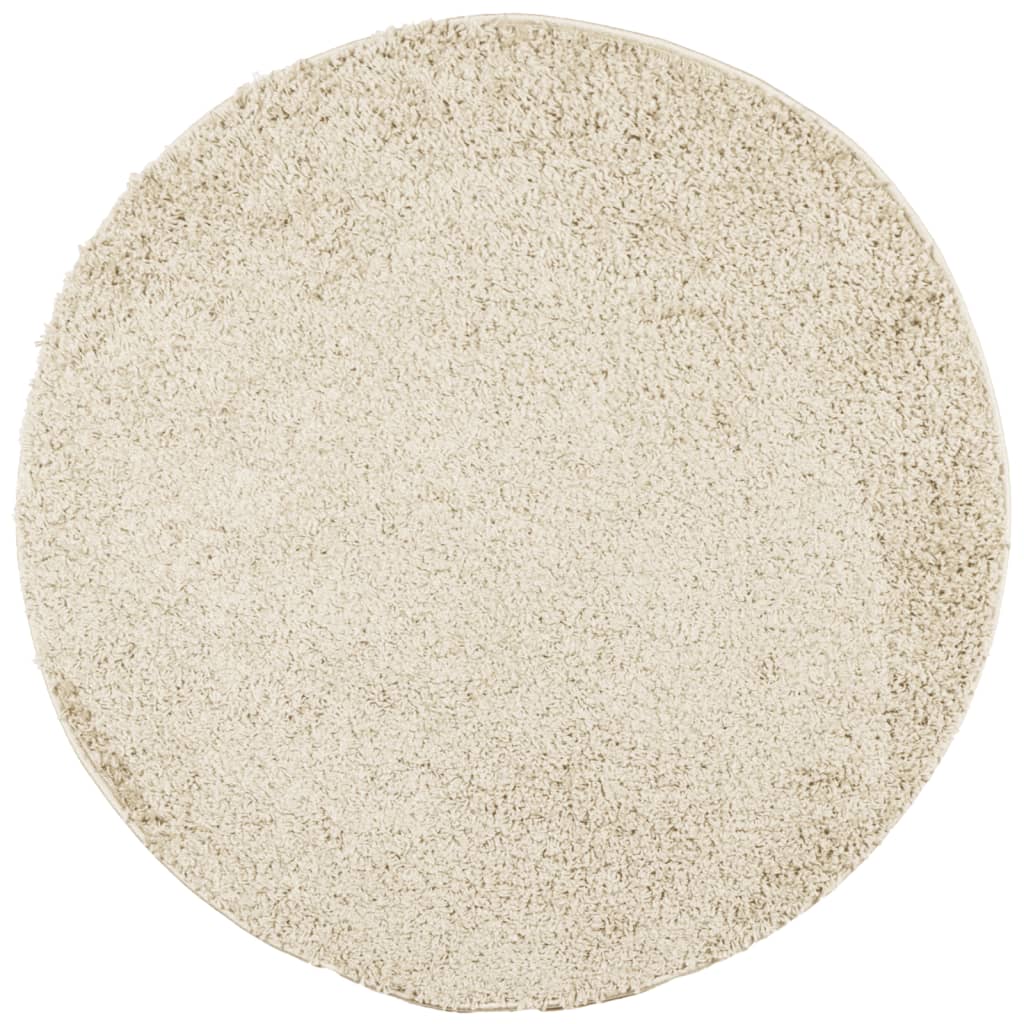 vidaXL Covor pufos "PAMPLONA" cu fire înalte, auriu modern, Ø 160 cm