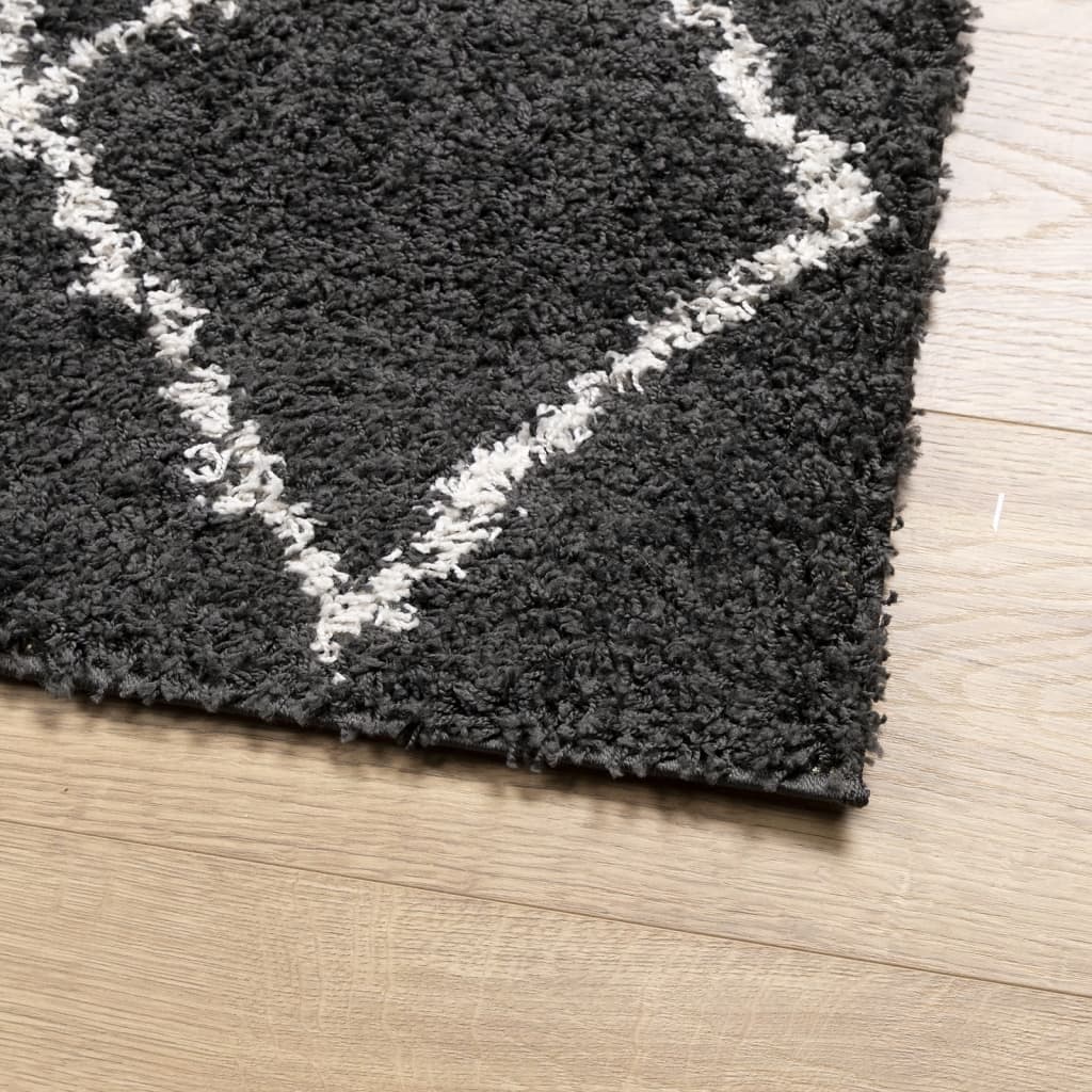 vidaXL Covor pufos "PAMPLONA" fire înalte negru/crem modern 160x230 cm vidaXL Covor pufos "PAMPLONA" fire înalte negru/crem modern 160x230 cm