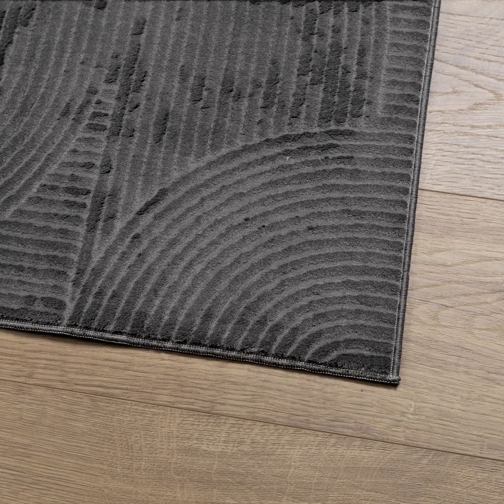 vidaXL Covor "IZA" aspect scandinav cu fire scurte, antracit,140x200cm