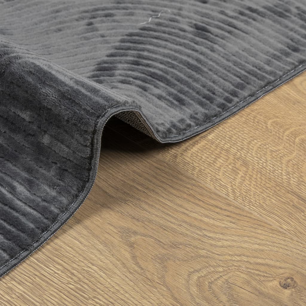 vidaXL Covor "IZA" aspect scandinav cu fire scurte, antracit,140x200cm