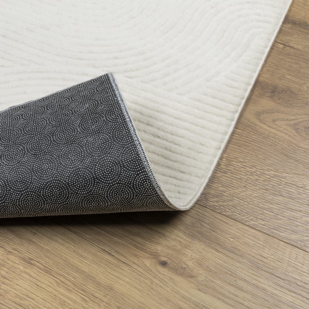 vidaXL Covor "IZA" aspect scandinav, cu fire scurte, crem, 80x150 cm vidaXL Covor "IZA" aspect scandinav, cu fire scurte, crem, 80x150 cm