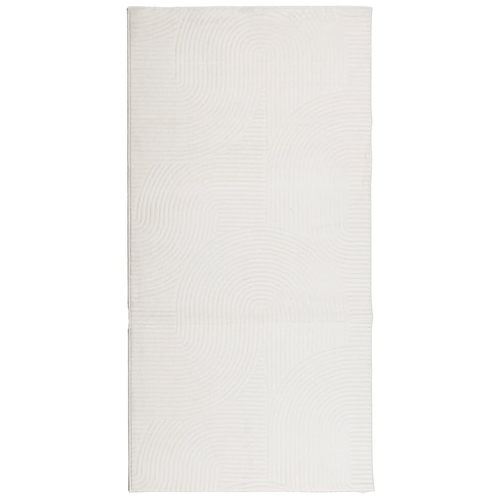 vidaXL Covor "IZA" aspect scandinav, cu fire scurte, crem, 100x200 cm vidaXL Covor "IZA" aspect scandinav, cu fire scurte, crem, 100x200 cm