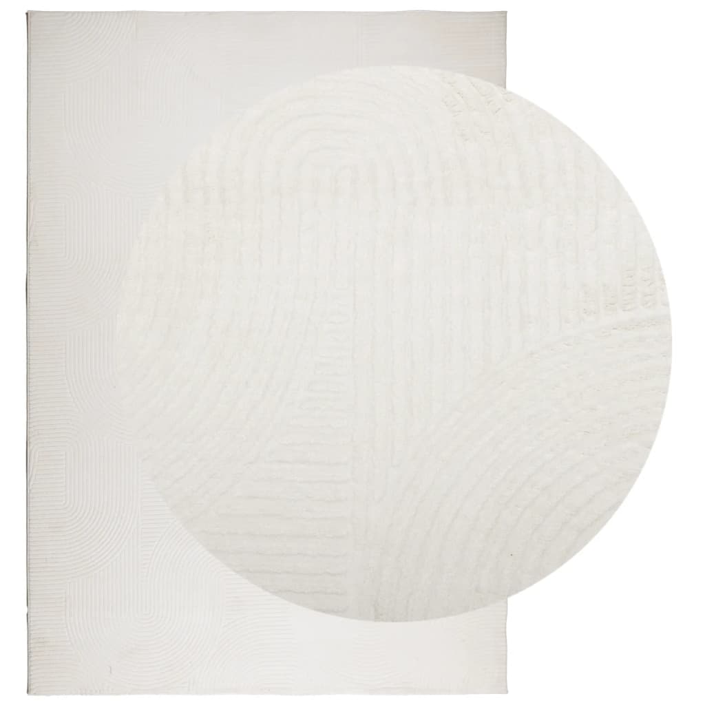 vidaXL Covor "IZA" aspect scandinav, cu fire scurte, crem, 120x170 cm vidaXL Covor "IZA" aspect scandinav, cu fire scurte, crem, 120x170 cm