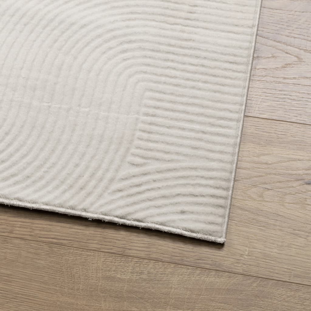 vidaXL Covor "IZA" aspect scandinav, cu fire scurte, crem, 140x200 cm