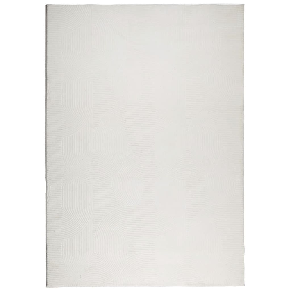vidaXL Covor "IZA" aspect scandinav, cu fire scurte, crem, 160x230 cm