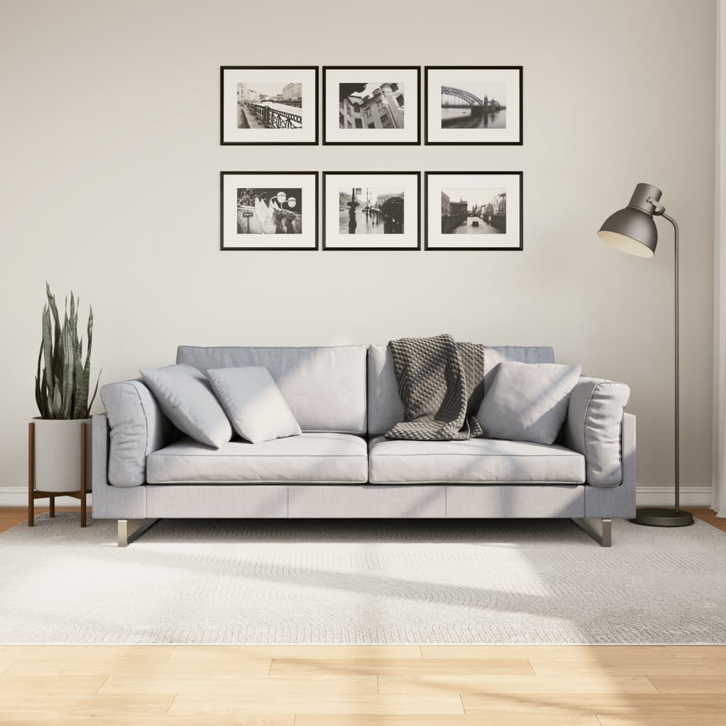 vidaXL Covor "IZA" aspect scandinav, cu fire scurte, crem, 160x230 cm