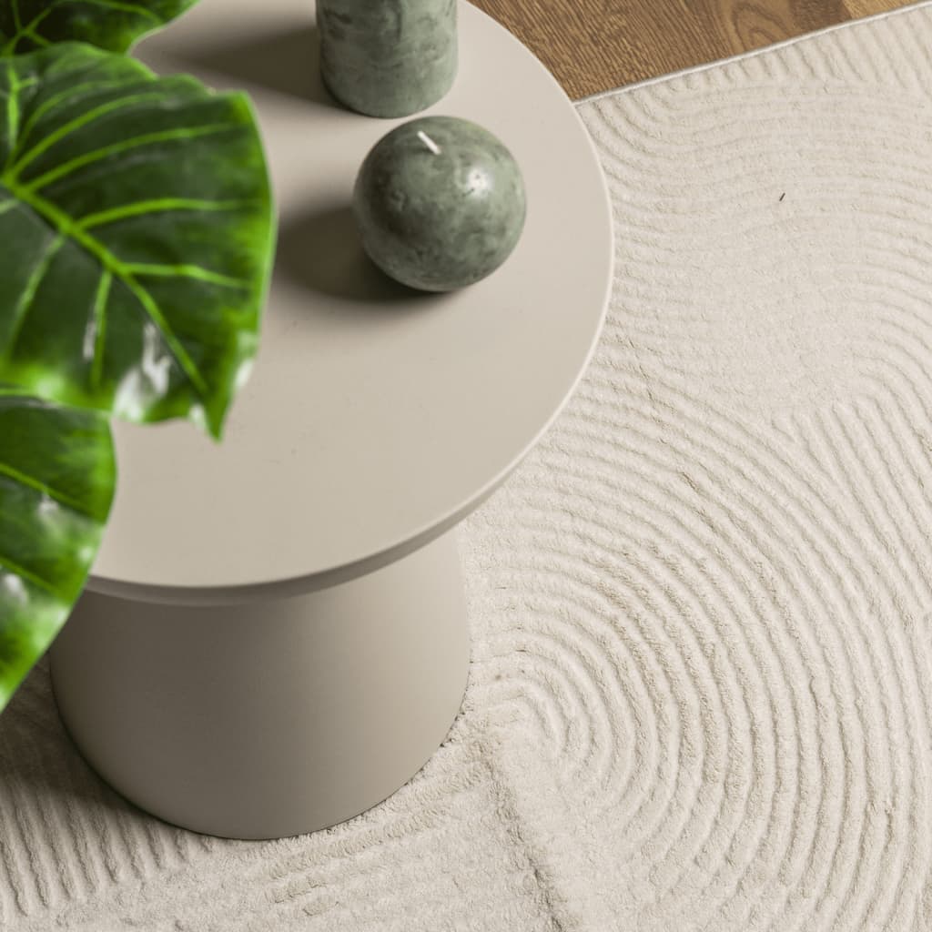 vidaXL Covor "IZA" aspect scandinav, cu fire scurte, crem, 240x340 cm