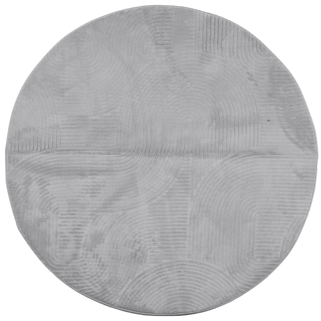 vidaXL Covor "IZA" aspect scandinav, cu fire scurte, gri, Ø 80 cm vidaXL Covor "IZA" aspect scandinav, cu fire scurte, gri, Ø 80 cm