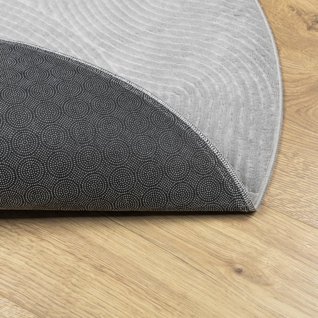 vidaXL Covor "IZA" aspect scandinav, cu fire scurte, gri, Ø 80 cm vidaXL Covor "IZA" aspect scandinav, cu fire scurte, gri, Ø 80 cm