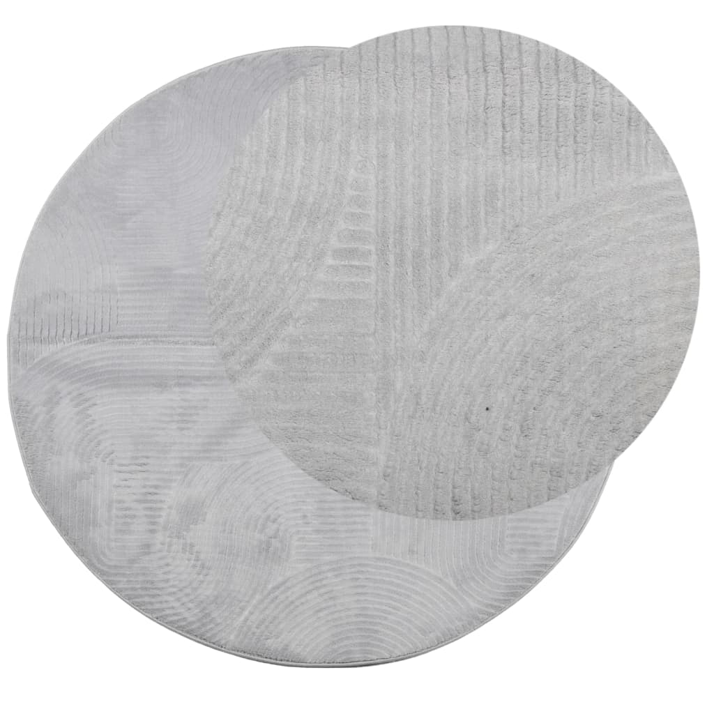 vidaXL Covor "IZA" aspect scandinav, cu fire scurte, gri, Ø 100 cm vidaXL Covor "IZA" aspect scandinav, cu fire scurte, gri, Ø 100 cm