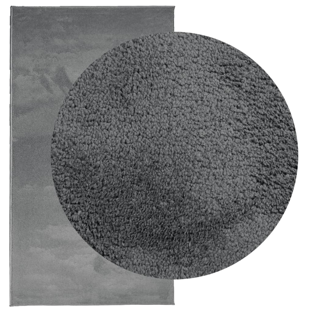 vidaXL Covor „OVIEDO”, fire scurte, antracit, 80x150 cm vidaXL Covor „OVIEDO”, fire scurte, antracit, 80x150 cm