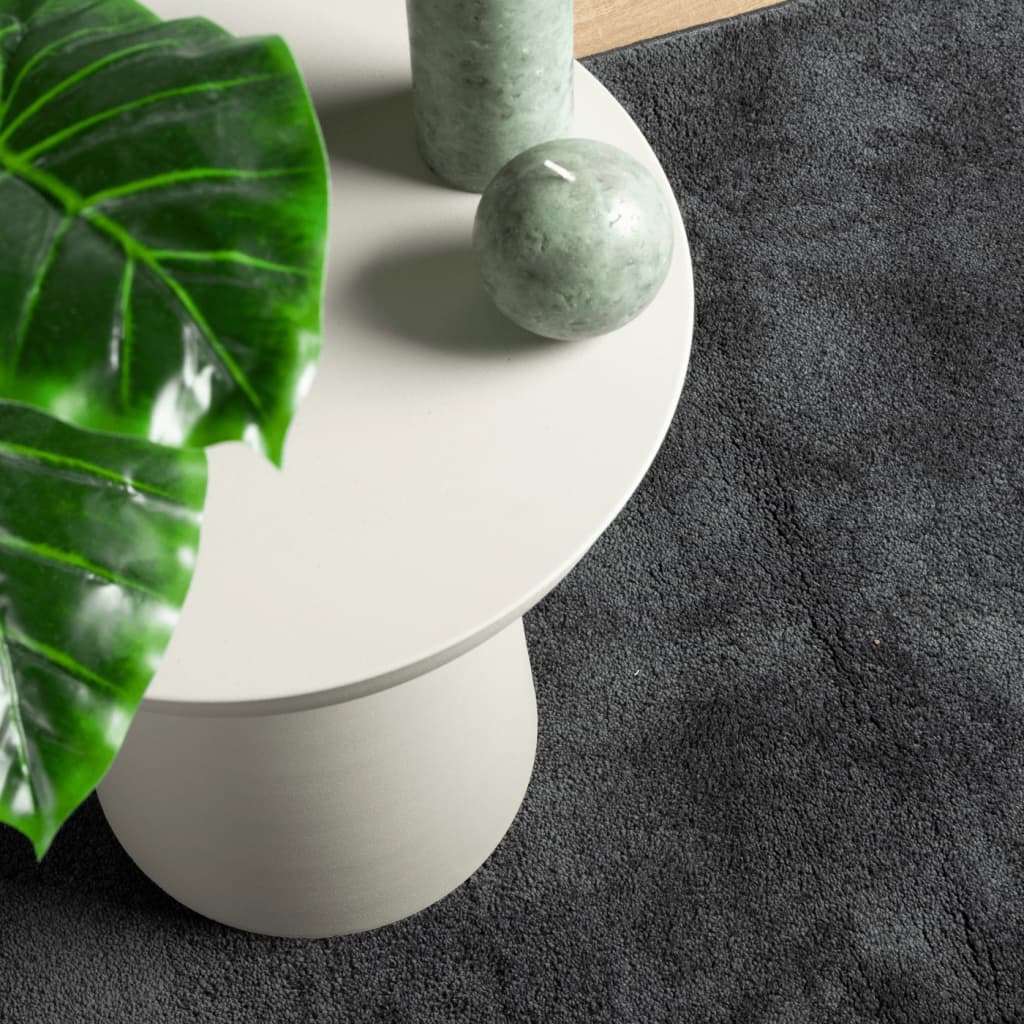 vidaXL Covor „OVIEDO”, fire scurte, antracit, 120x120 cm