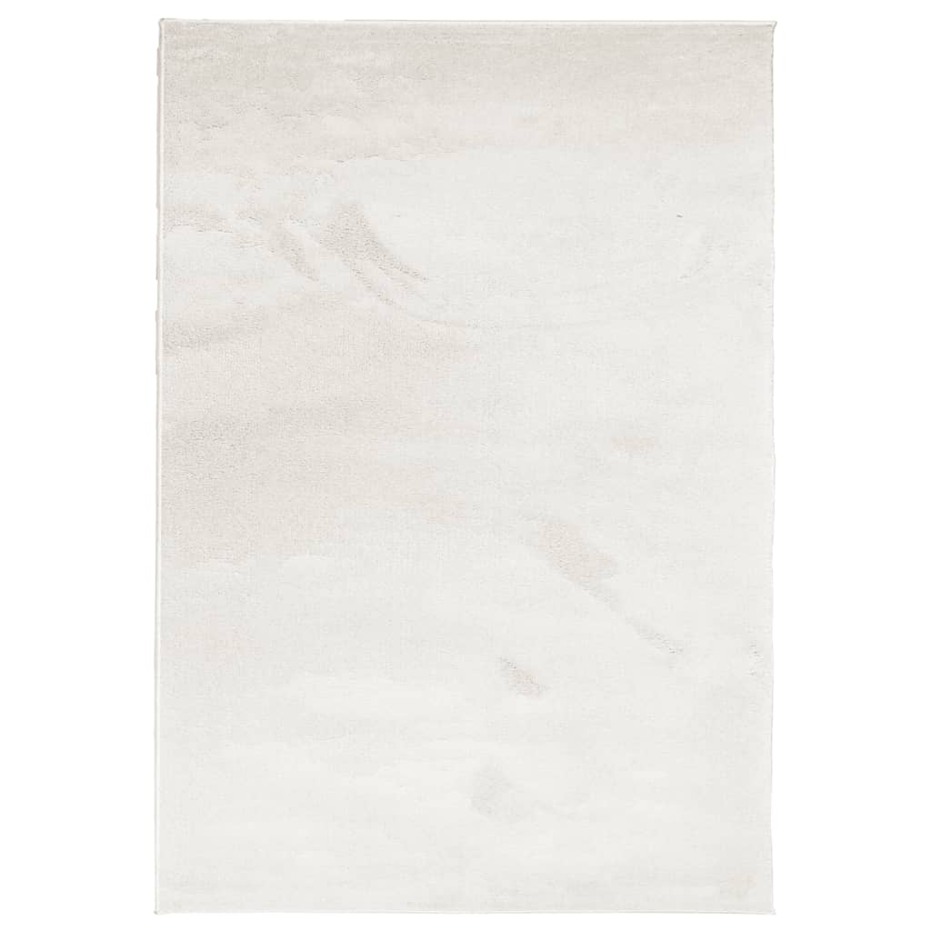 vidaXL Covor „OVIEDO”, fire scurte, bej, 140x200 cm vidaXL Covor „OVIEDO”, fire scurte, bej, 140x200 cm