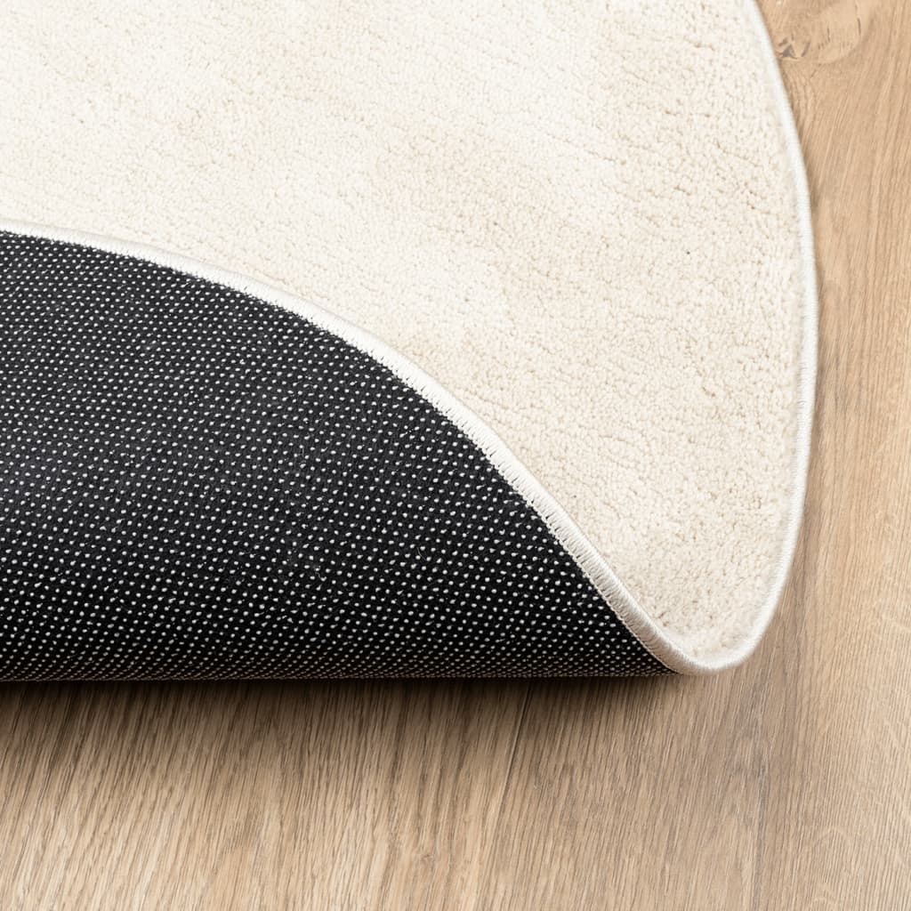 vidaXL Covor „OVIEDO”, fire scurte, bej, Ø 120 cm