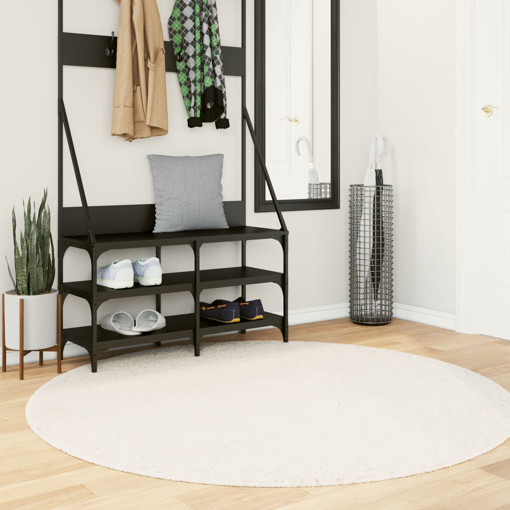vidaXL Covor „OVIEDO”, fire scurte, bej, Ø 160 cm