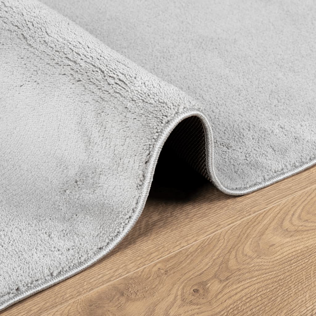 vidaXL Covor „OVIEDO”, fire scurte, gri, 80x150 cm vidaXL Covor „OVIEDO”, fire scurte, gri, 80x150 cm