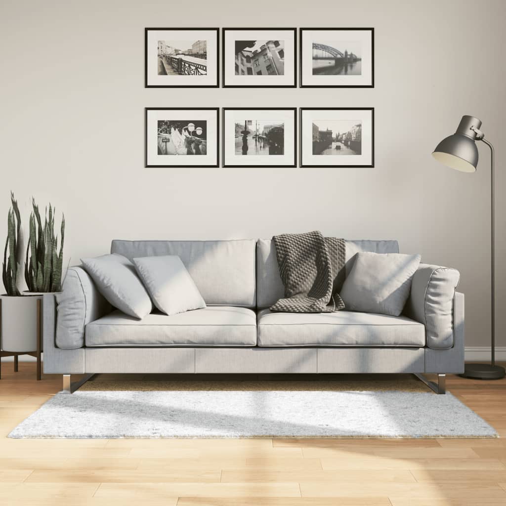 vidaXL Covor „OVIEDO”, fire scurte, gri, 80x150 cm vidaXL Covor „OVIEDO”, fire scurte, gri, 80x150 cm