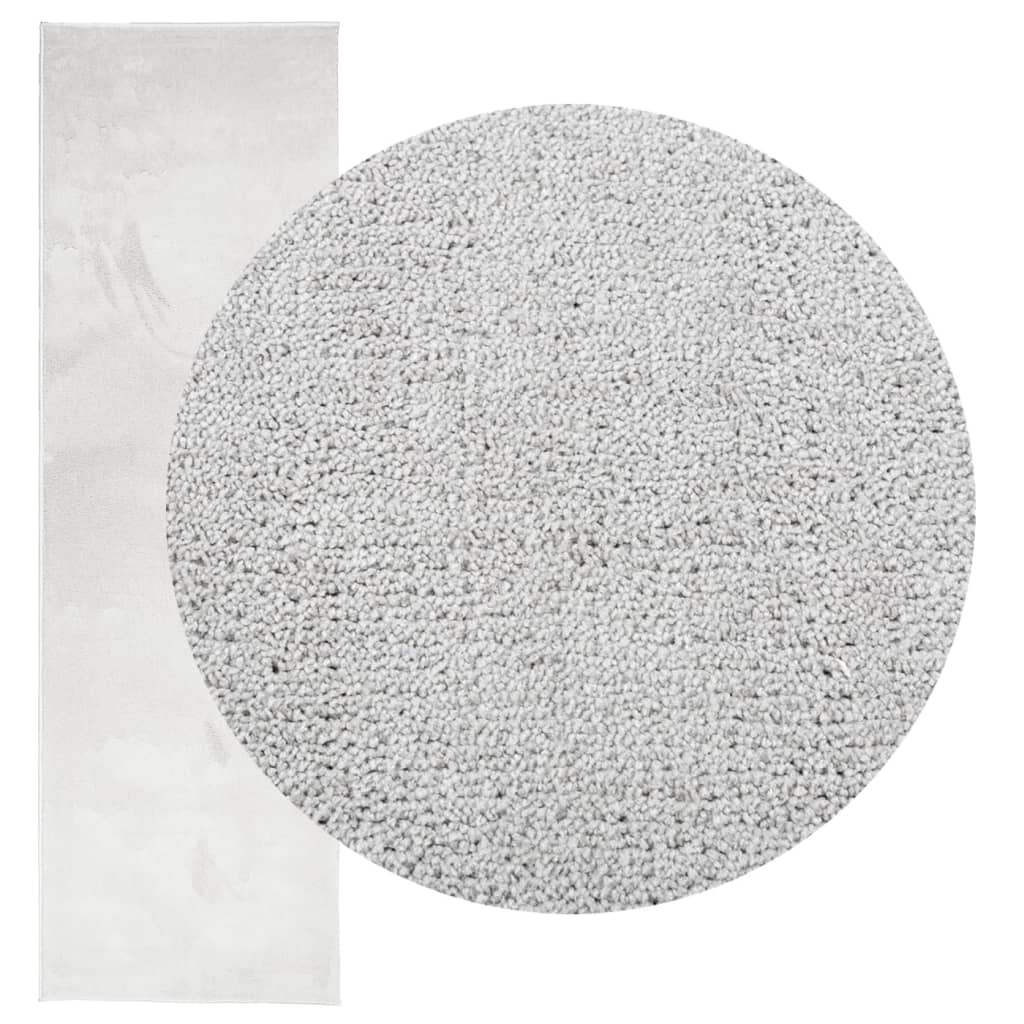 vidaXL Covor „OVIEDO”, fire scurte, gri, 80x250 cm vidaXL Covor „OVIEDO”, fire scurte, gri, 80x250 cm