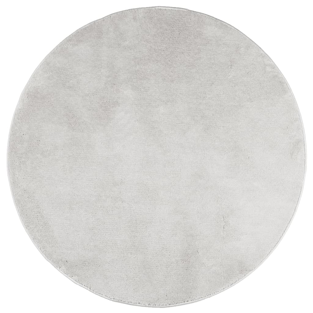 vidaXL Covor „OVIEDO”, fire scurte, gri, Ø 100 cm vidaXL Covor „OVIEDO”, fire scurte, gri, Ø 100 cm
