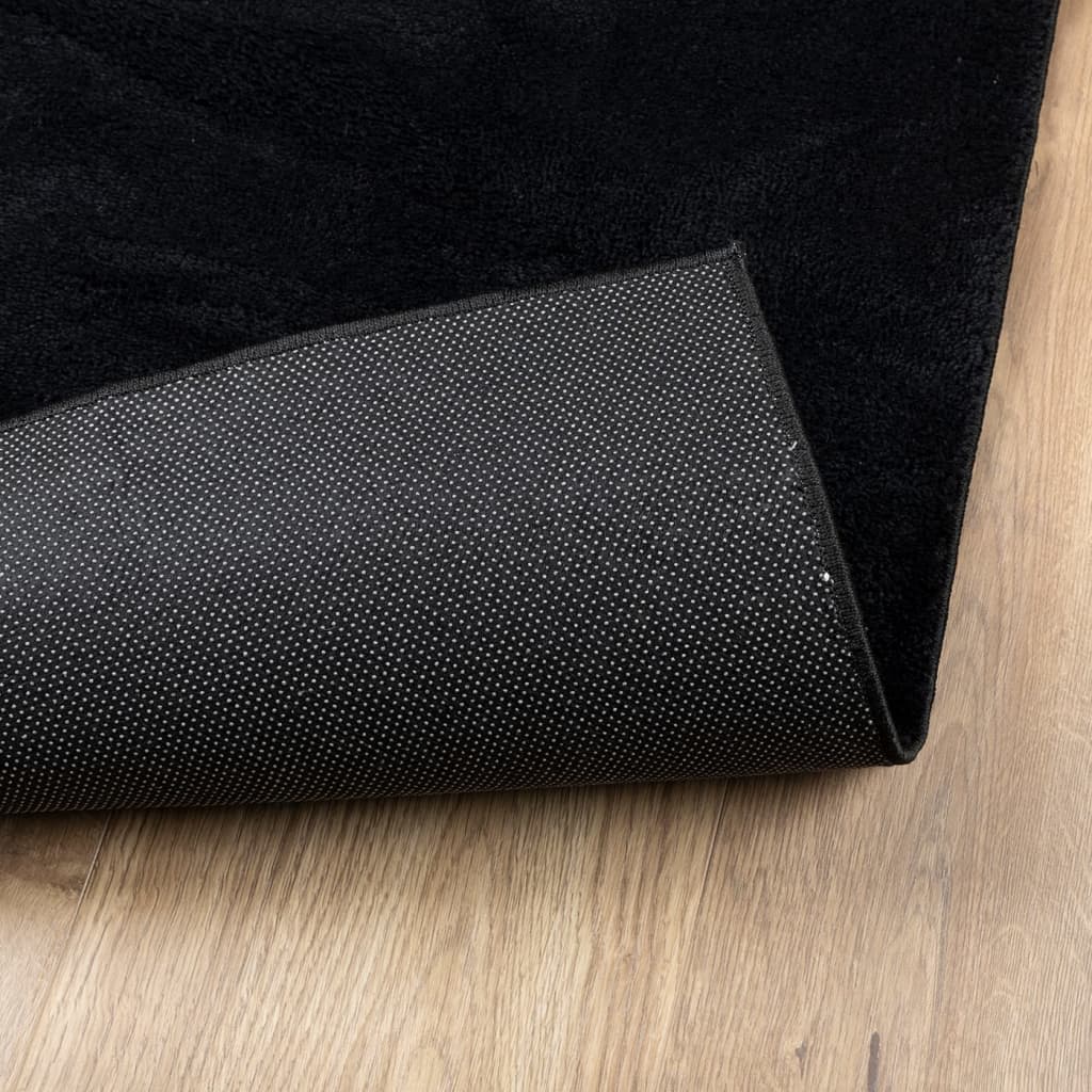 vidaXL Covor „OVIEDO”, fire scurte, negru, 60x110 cm vidaXL Covor „OVIEDO”, fire scurte, negru, 60x110 cm