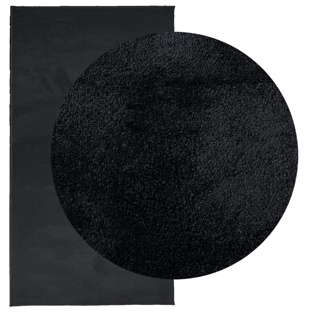 vidaXL Covor „OVIEDO”, fire scurte, negru, 80x150 cm vidaXL Covor „OVIEDO”, fire scurte, negru, 80x150 cm