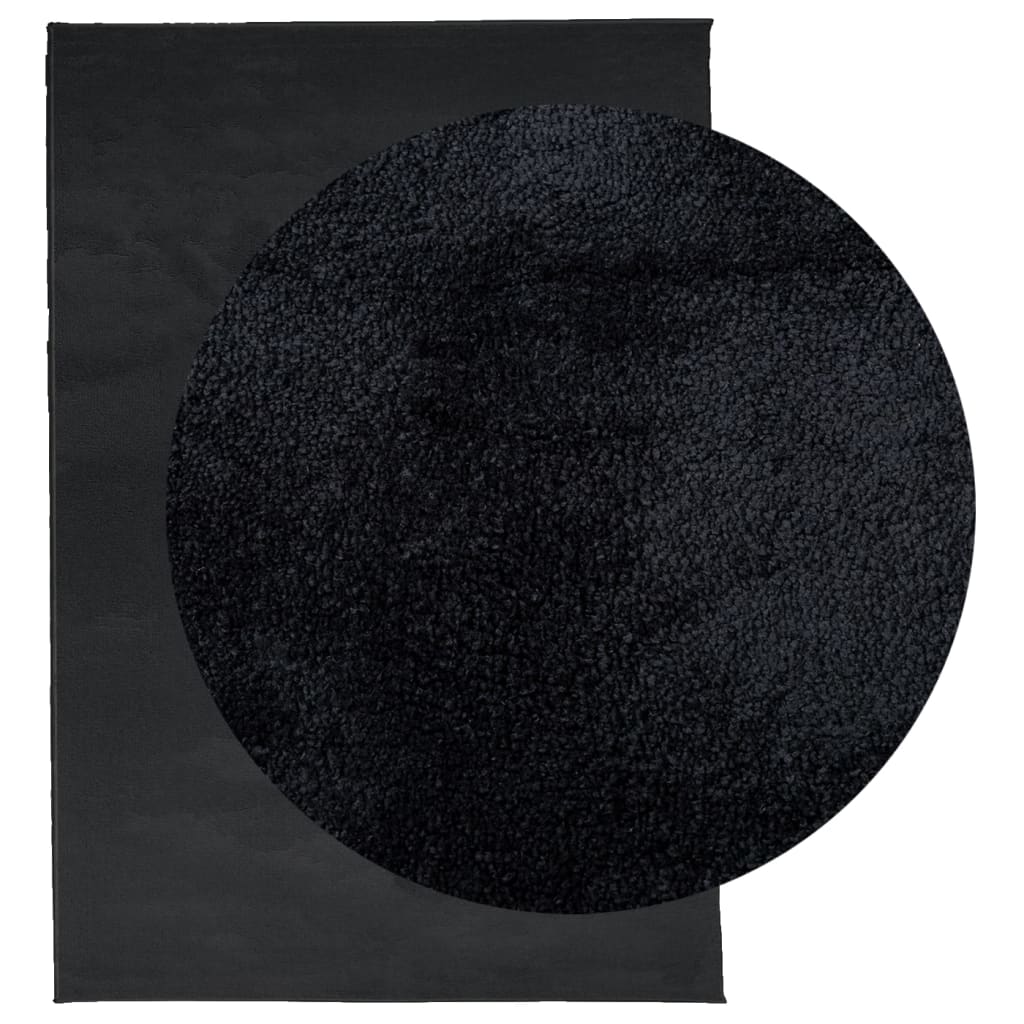 vidaXL Covor „OVIEDO”, fire scurte, negru, 160x230 cm vidaXL Covor „OVIEDO”, fire scurte, negru, 160x230 cm