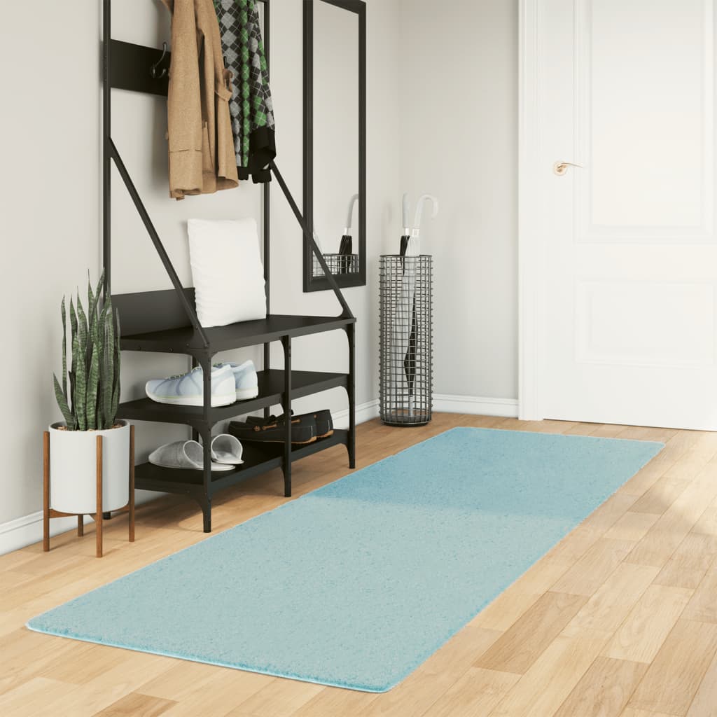 vidaXL Covor „OVIEDO”, fire scurte, verde, 80x250 cm vidaXL Covor „OVIEDO”, fire scurte, verde, 80x250 cm