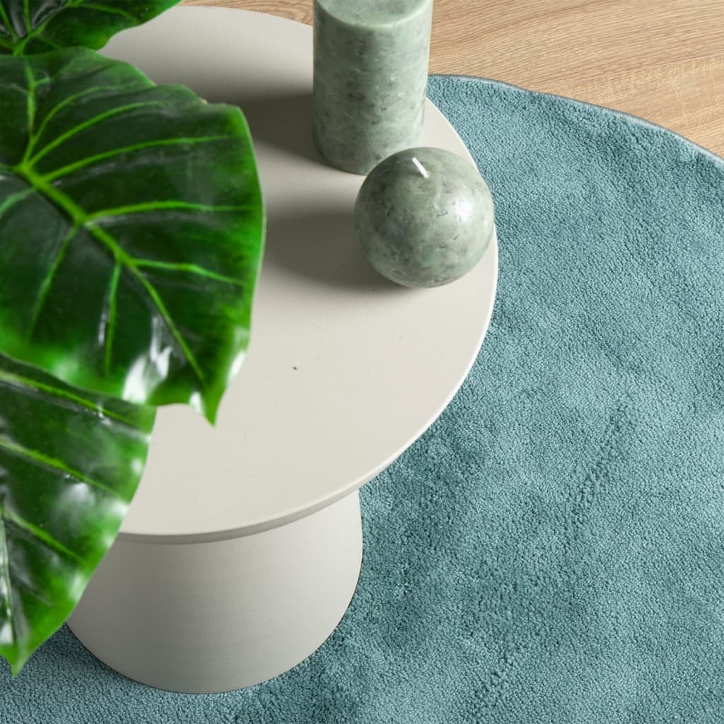 vidaXL Covor „OVIEDO”, fire scurte, verde, Ø 100 cm vidaXL Covor „OVIEDO”, fire scurte, verde, Ø 100 cm