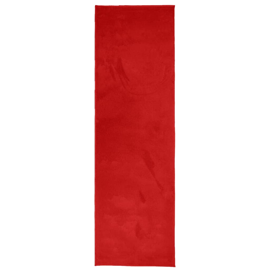 vidaXL Covor „OVIEDO”, fire scurte, roșu, 80x250 cm vidaXL Covor „OVIEDO”, fire scurte, roșu, 80x250 cm
