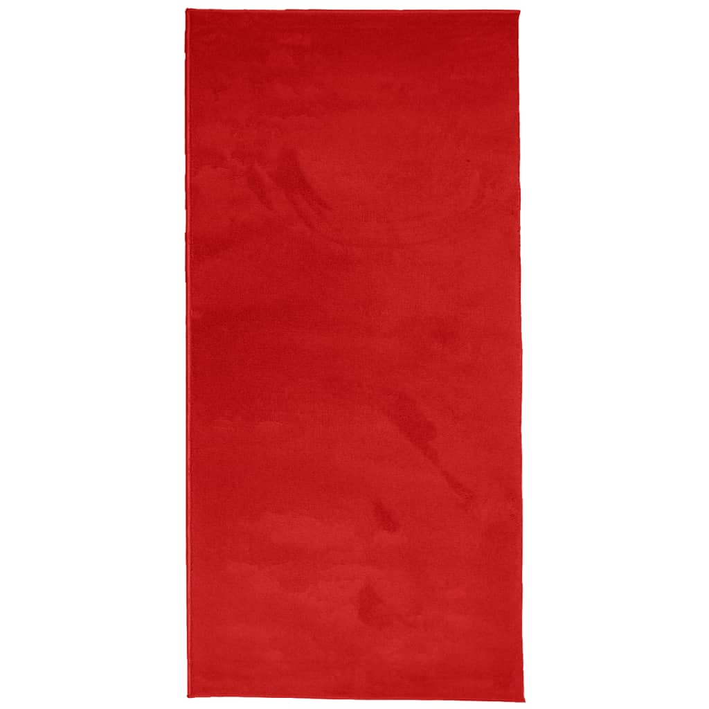 vidaXL Covor „OVIEDO”, fire scurte, roșu, 100x200 cm vidaXL Covor „OVIEDO”, fire scurte, roșu, 100x200 cm