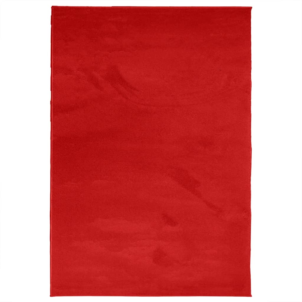 vidaXL Covor „OVIEDO”, fire scurte, roșu, 160x230 cm