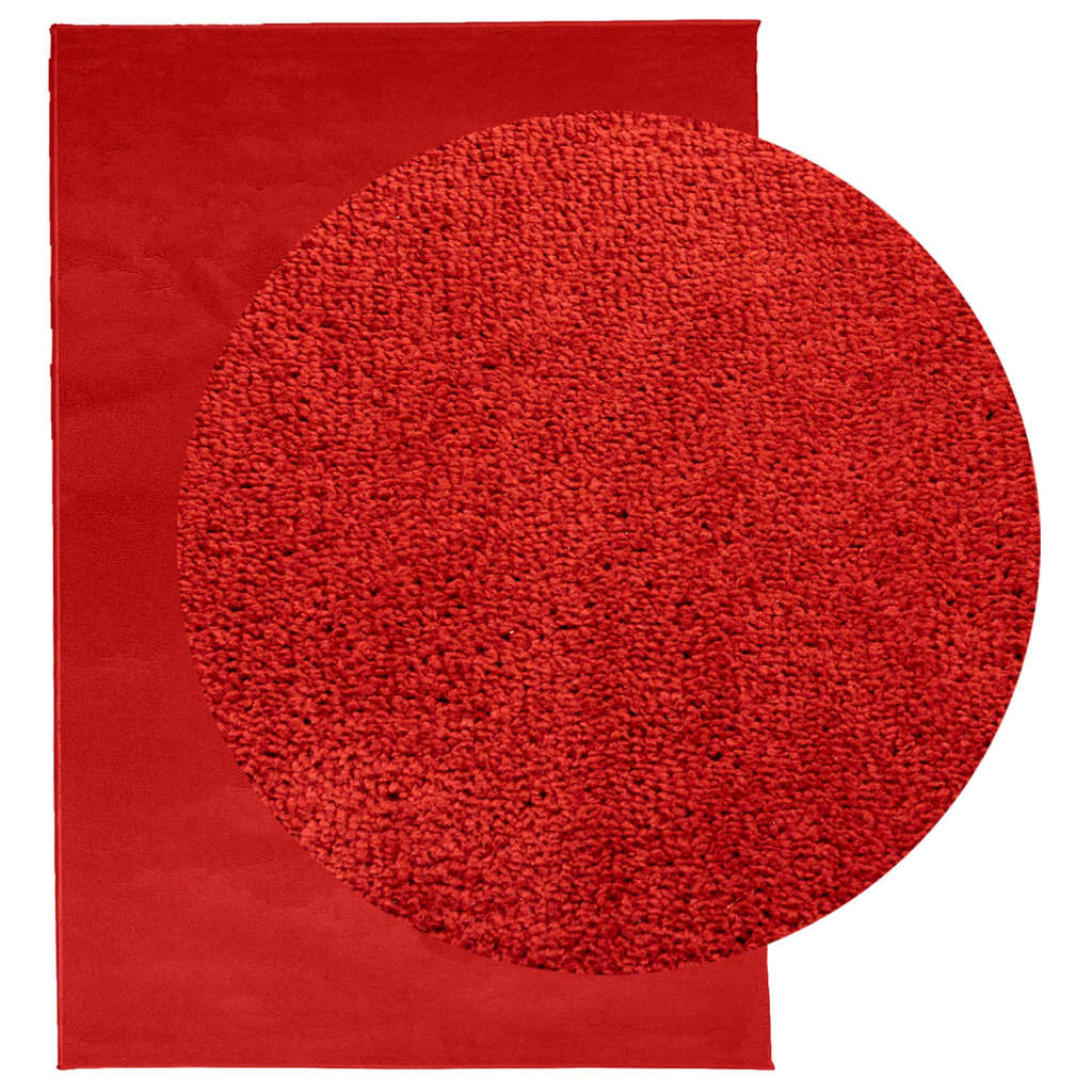 vidaXL Covor „OVIEDO”, fire scurte, roșu, 160x230 cm
