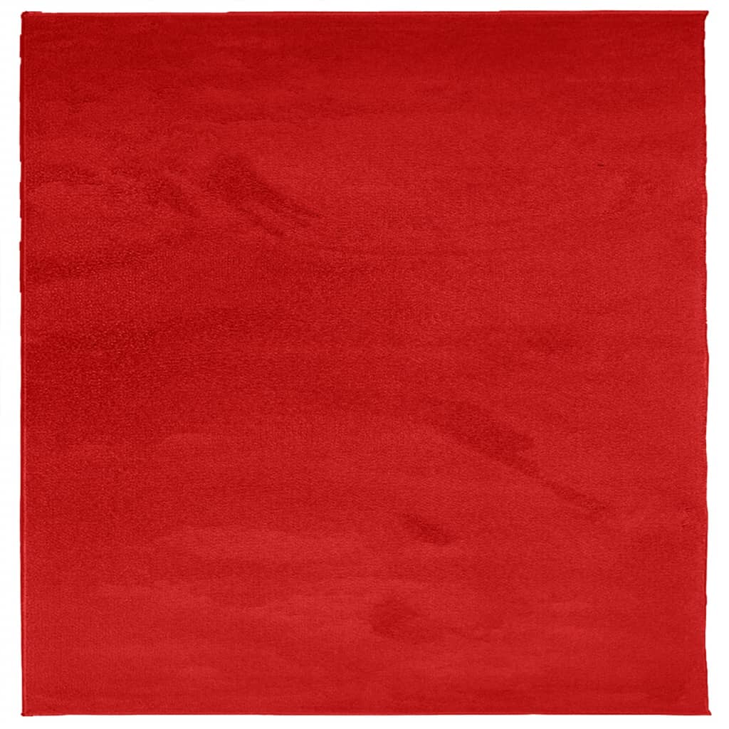 vidaXL Covor „OVIEDO”, fire scurte, roșu, 200x200 cm vidaXL Covor „OVIEDO”, fire scurte, roșu, 200x200 cm