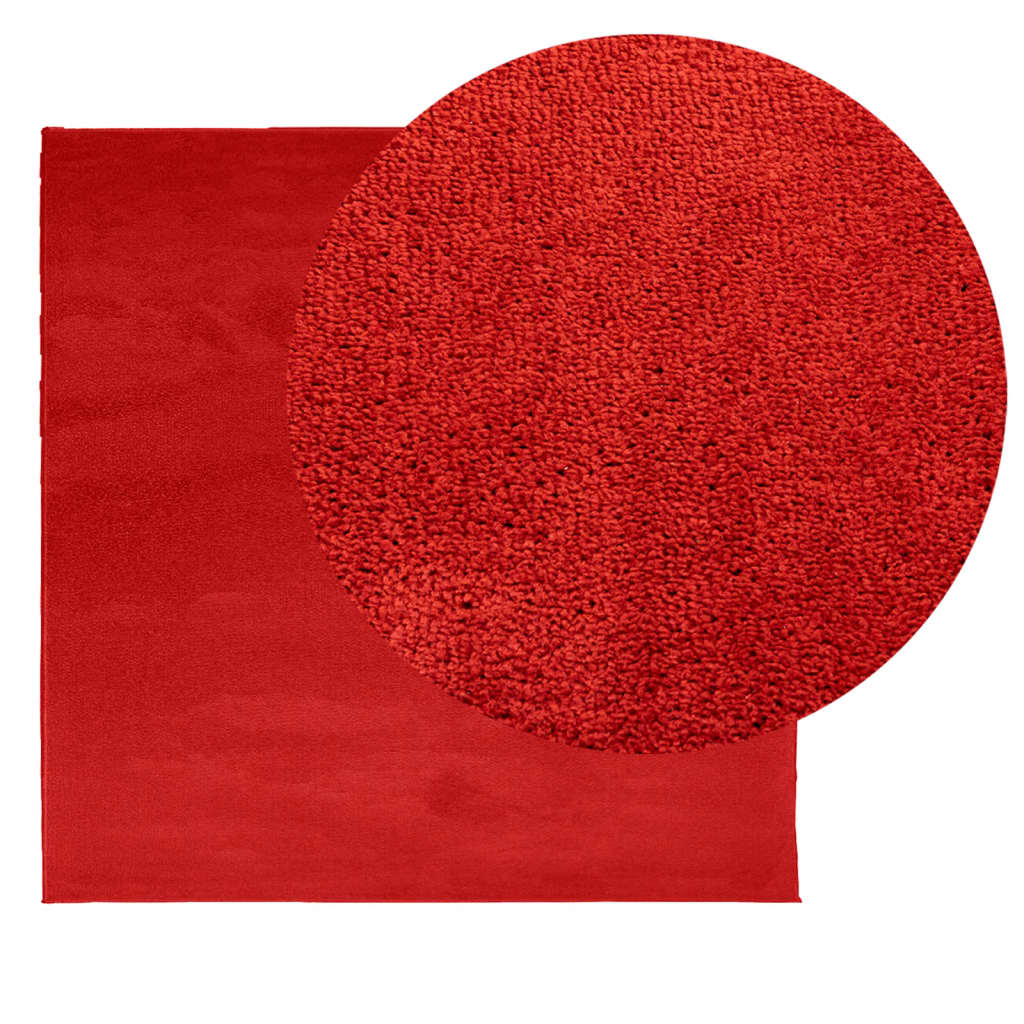 vidaXL Covor „OVIEDO”, fire scurte, roșu, 200x200 cm vidaXL Covor „OVIEDO”, fire scurte, roșu, 200x200 cm