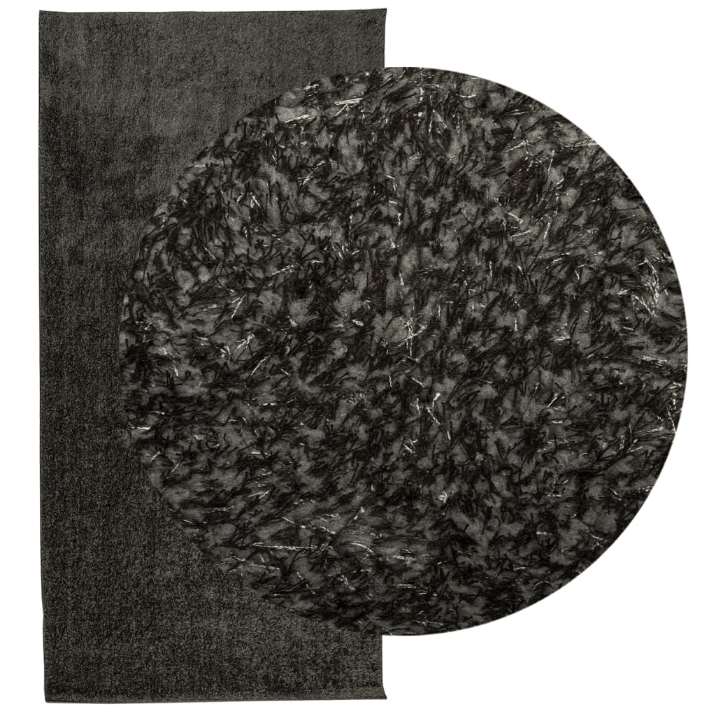 vidaXL Covor ISTAN, cu fire înalte, aspect lucios, antracit, 100x200cm