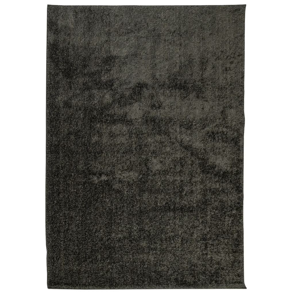 vidaXL Covor ISTAN, cu fire înalte, aspect lucios, antracit, 160x230cm vidaXL Covor ISTAN, cu fire înalte, aspect lucios, antracit, 160x230cm