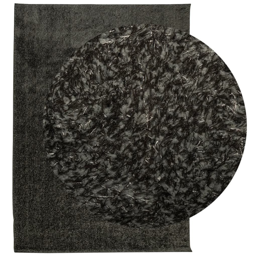 vidaXL Covor ISTAN, cu fire înalte, aspect lucios, antracit, 240x340cm