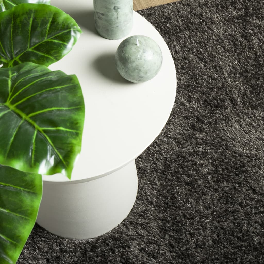 vidaXL Covor ISTAN, cu fire înalte, aspect lucios, antracit, 240x340cm