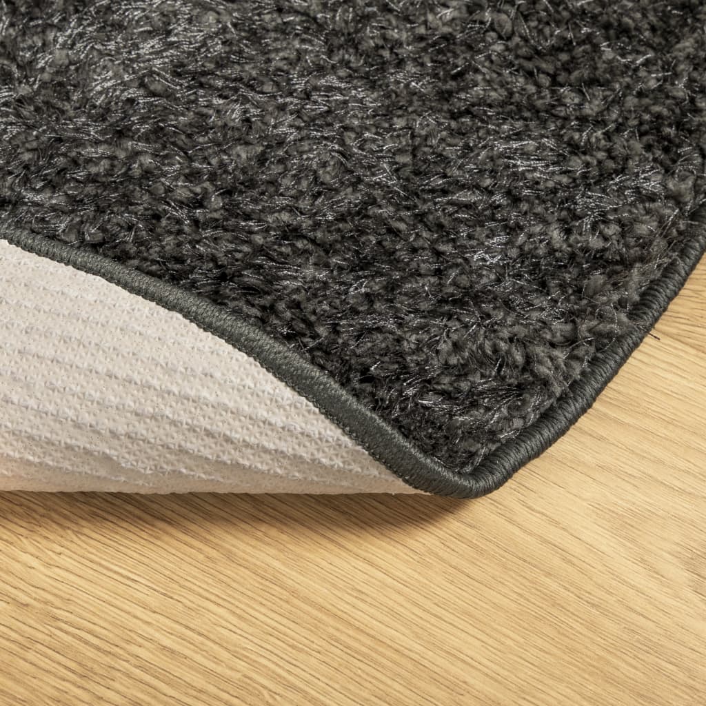 vidaXL Covor ISTAN, cu fire înalte, aspect lucios, antracit, Ø 200 cm vidaXL Covor ISTAN, cu fire înalte, aspect lucios, antracit, Ø 200 cm