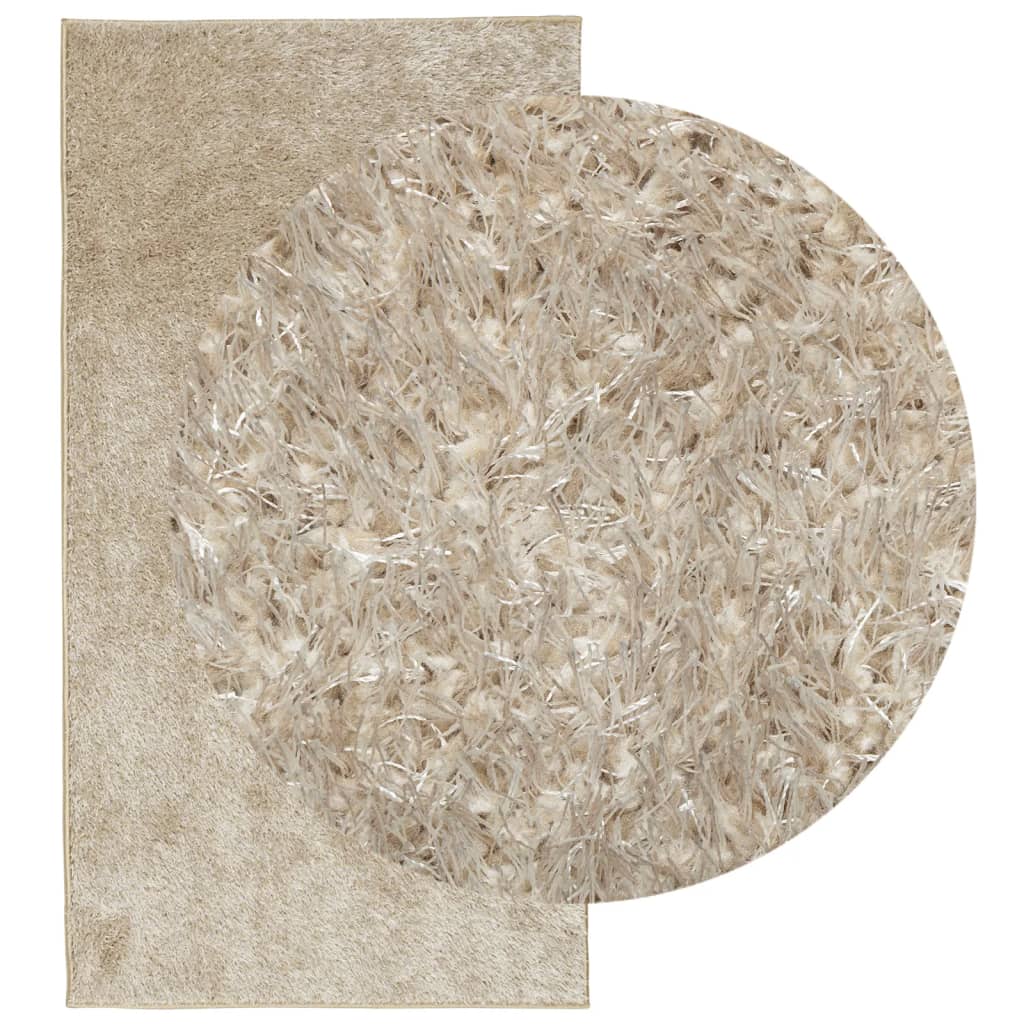 vidaXL Covor ISTAN, cu fire înalte, aspect lucios, bej, 80x150 cm vidaXL Covor ISTAN, cu fire înalte, aspect lucios, bej, 80x150 cm