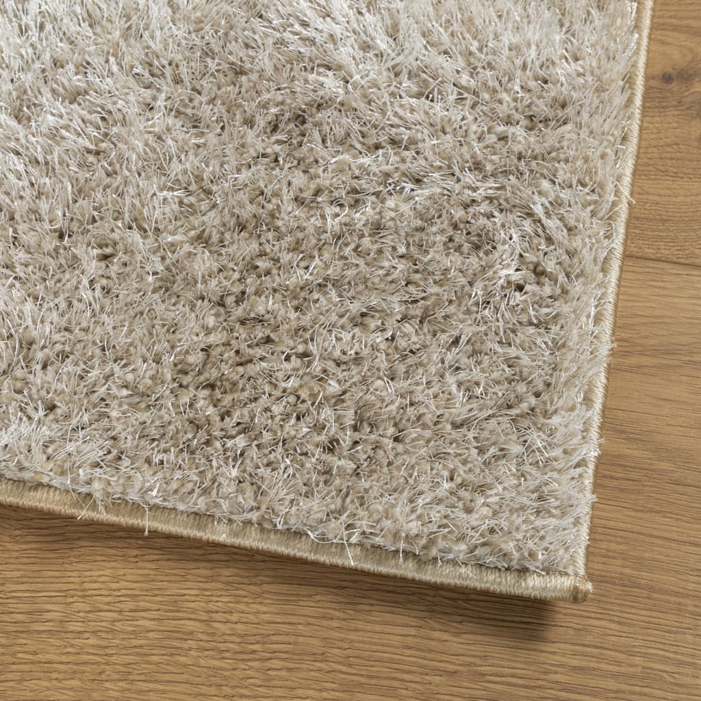 vidaXL Covor ISTAN, cu fire înalte, aspect lucios, bej, 80x150 cm vidaXL Covor ISTAN, cu fire înalte, aspect lucios, bej, 80x150 cm